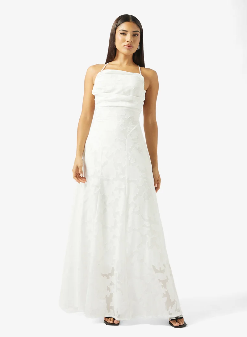 ELLA Lace Dress With Back Tie Up Detail